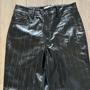 NWOT Good American Better than Leather Good Icon faux vegan pants